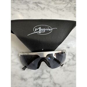 Mugnier Sports Athletic Shield Wrap Sunglasses Black Carbon Fiber France
